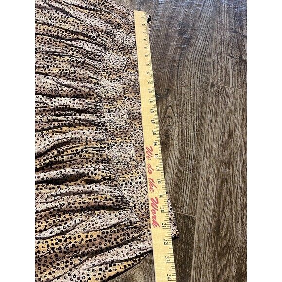 The Avenue Skirt Womens Size 26 / 28 Leopard Print Pleated Stretch Rayon Dress - Picture 7 of 8
